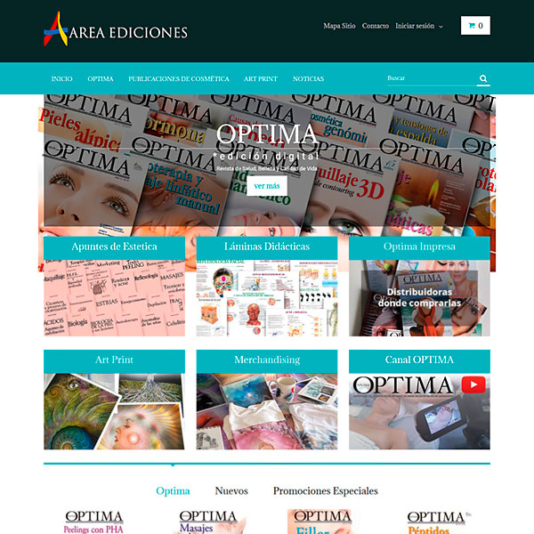 Tienda online para la editorial Areaediciones